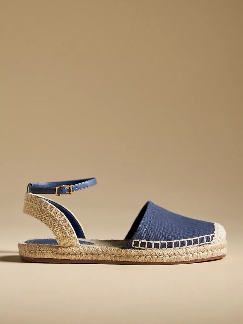 NIB Anthropologie Schutz Blue Greta Flat Sandals 6.5
